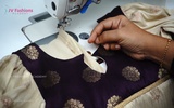 Part 7 - Finishing the Dress with Buttons,Hooks and Eye Stitching of Pattu Pavadai - Variation 1