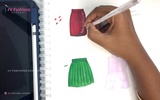 Class 7B - Sketching in different Mediums + Fabric Renderings