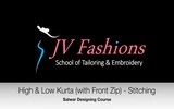 Class 46 - High and Low Kurta with Front Zip - Stitching