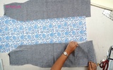 Part 2 - Laying Cutting of Boat Neck Princess Kurta with Side Pocket
