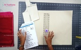 Part 2 - Drafting Front and Sleeve Pattern for 3 Dart Waistband Blouse