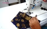 Part 7 - Sewing of Sleeves for Saree Conversion Maxi - Pleated