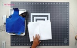 Part 4 - Cutting of Canvas of Saree Conversion Maxi - Pleated