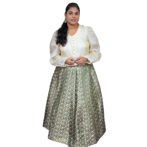 Shirt with Panelled Skirt