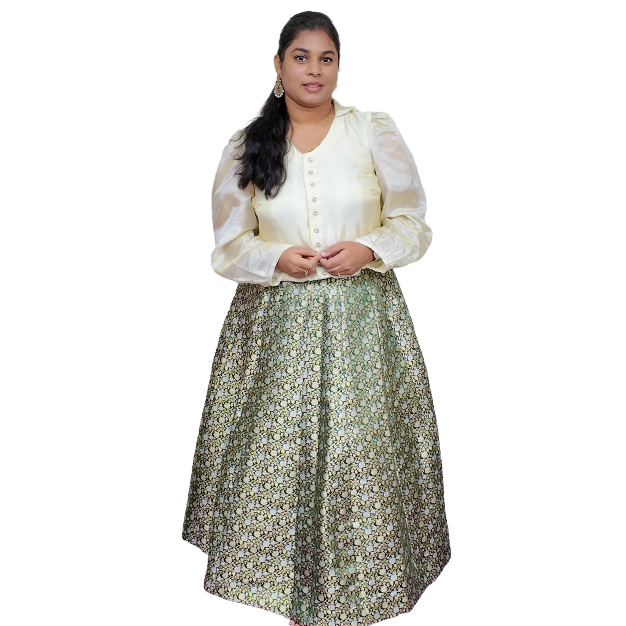 Shirt with Panelled Skirt